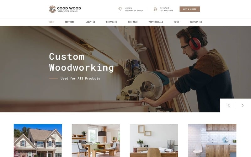 good wood interior furniture clean html landing page template original