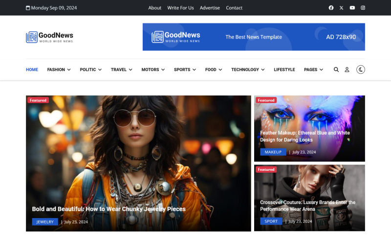 goodnews newspaper and magazine joomla template original