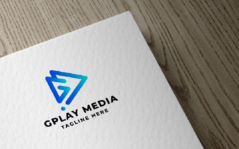 gplay media pro logo template original
