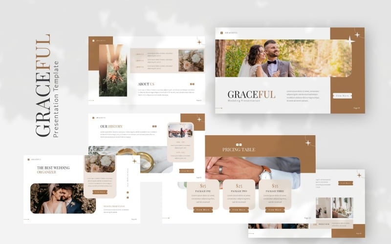 graceful wedding powerpoint template original