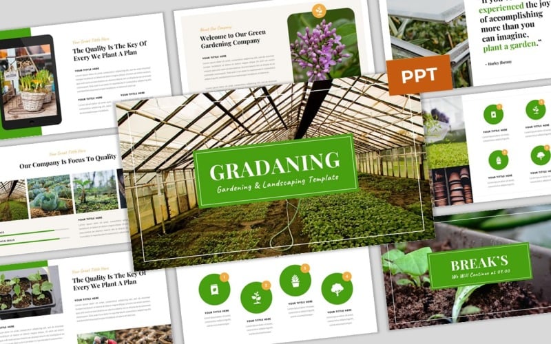 gradaning gardening amp landscaping powerpoint template original