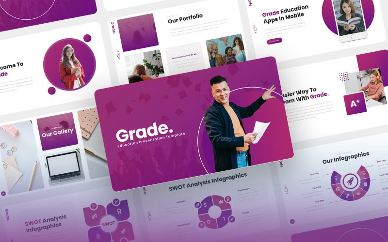 grade education powerpoint template original