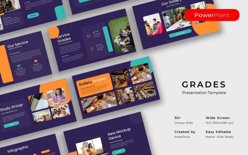 grades education powerpoint template original