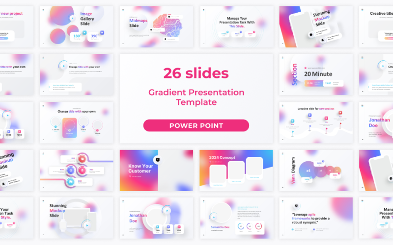 gradient animated powerpoint template original