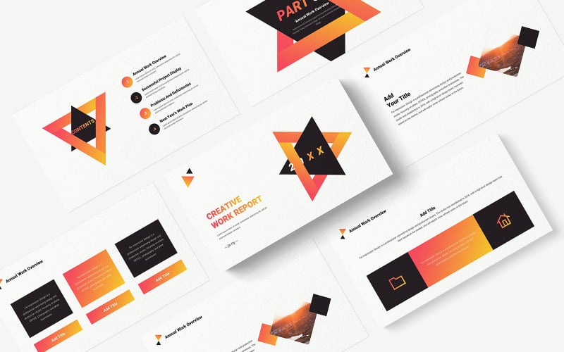 gradient business summary report powerpoint template original