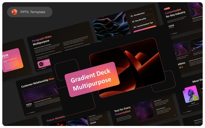 gradient deck multipurpose powerpoint template original
