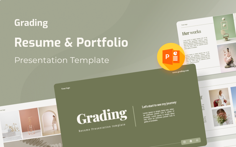 grading resume and portfolio powerpoint template original