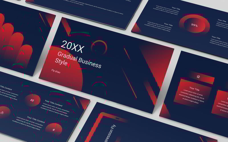 gradual business style powerpoint template original