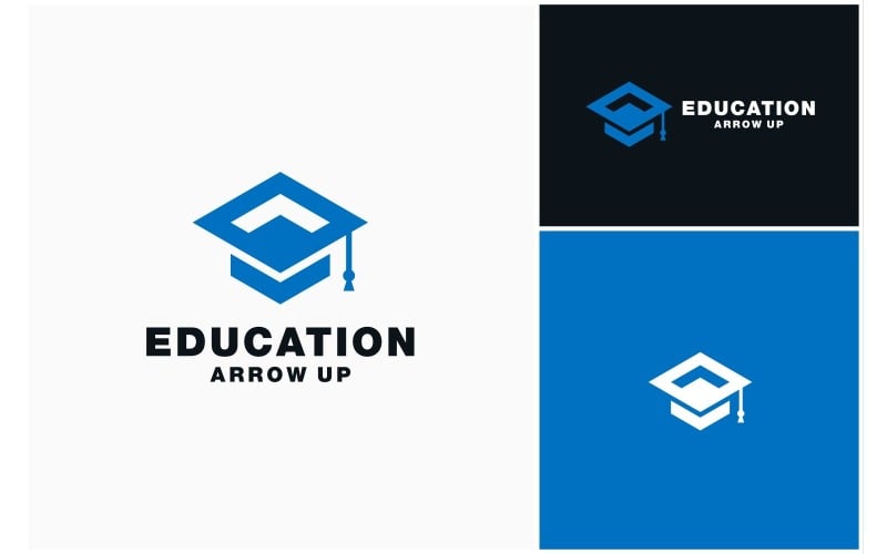 graduate cap arrow education logo original
