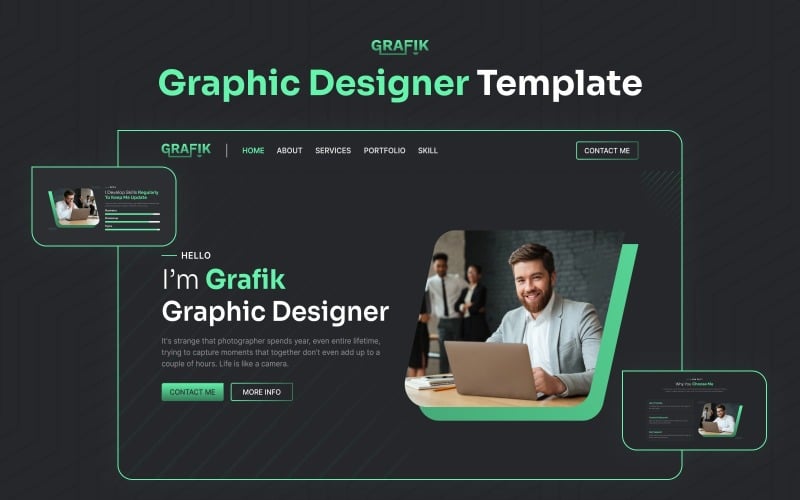 grafik v elementor portfolio template for graphic designers original