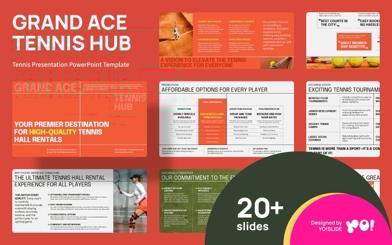 grand ace tennis presentation powerpoint template original