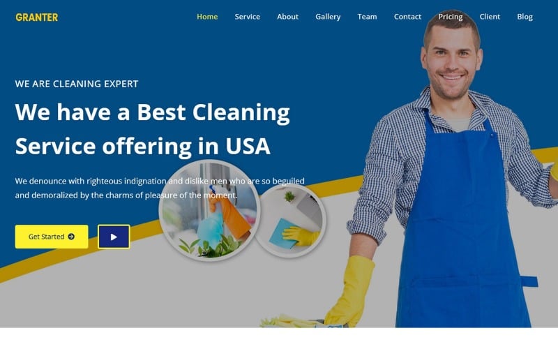 granter cleaning service bootstrap landing page theme original