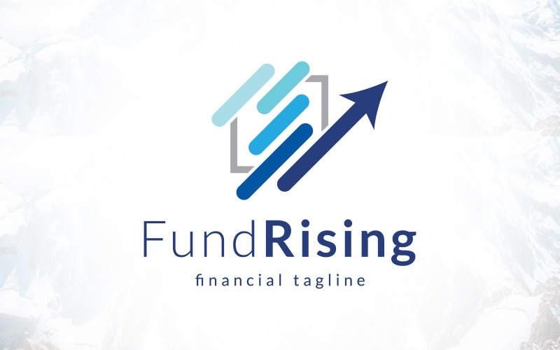 graph market fund rising financial logo design original
