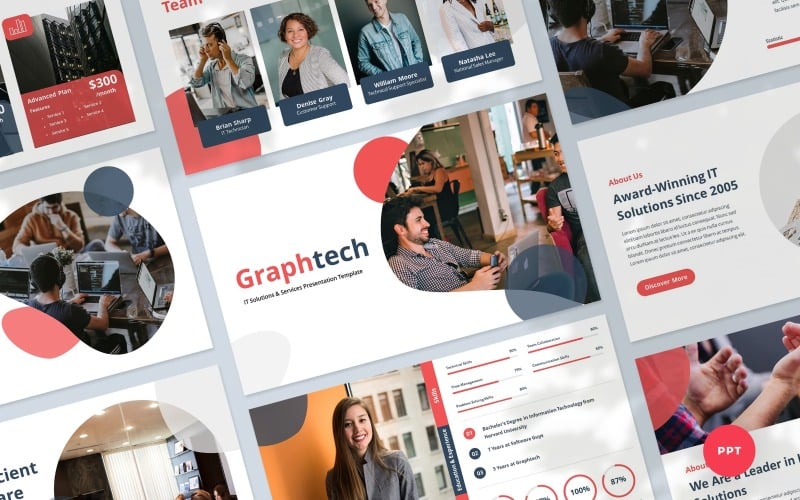 graphtech it solutions and services powerpoint presentation template original