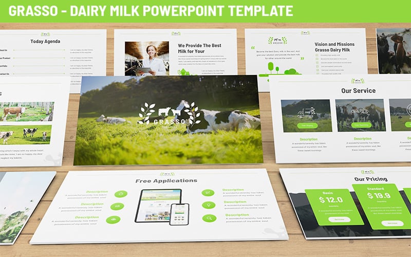 grasso dairy farm powerpoint template original