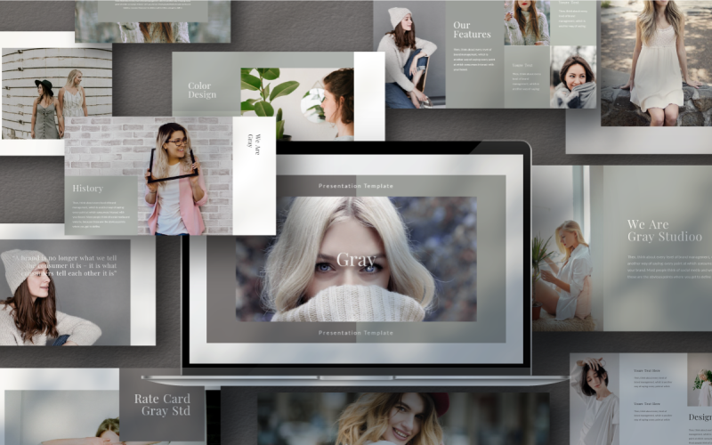 gray powerpoint template original