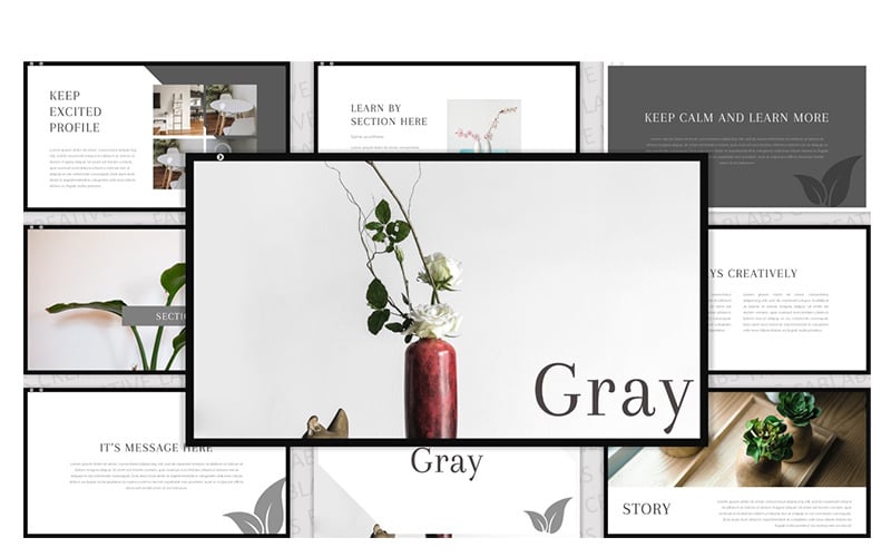 gray powerpoint template original