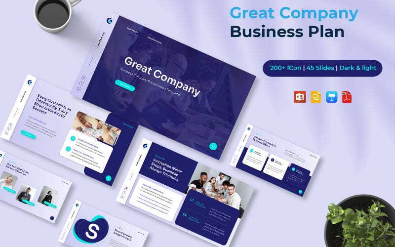 great company business presentation template original