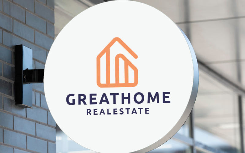 great home real estate letter g logo original