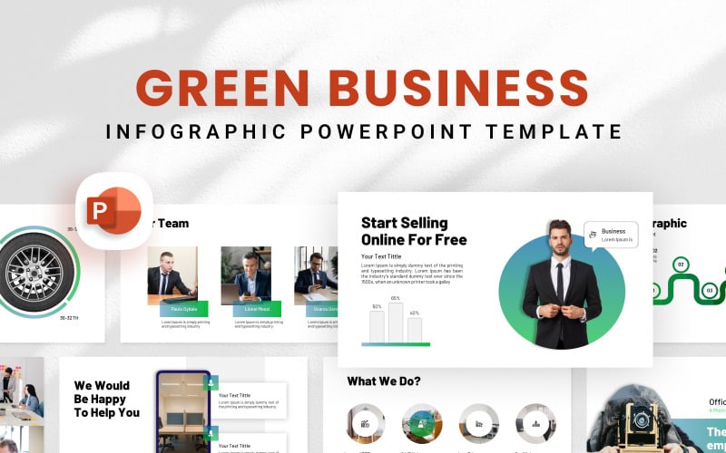 green business infographic presentation template original