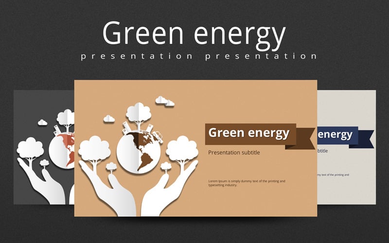 green energy powerpoint template original