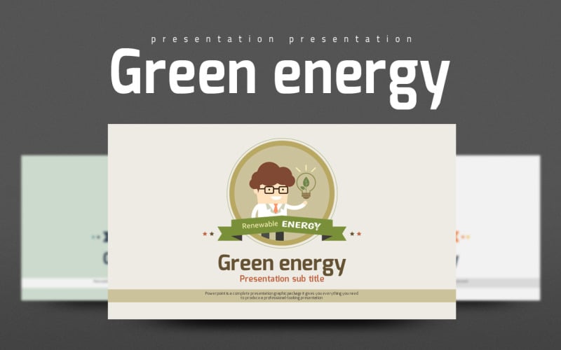green energy powerpoint template original