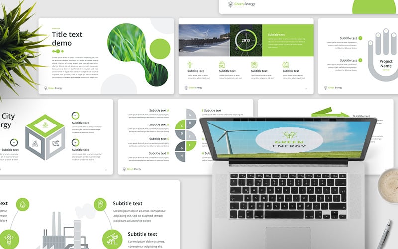 green energy powerpoint template original