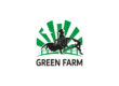 green farm organic logo template vector design original
