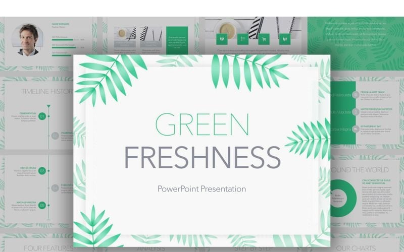 green freshness powerpoint template original