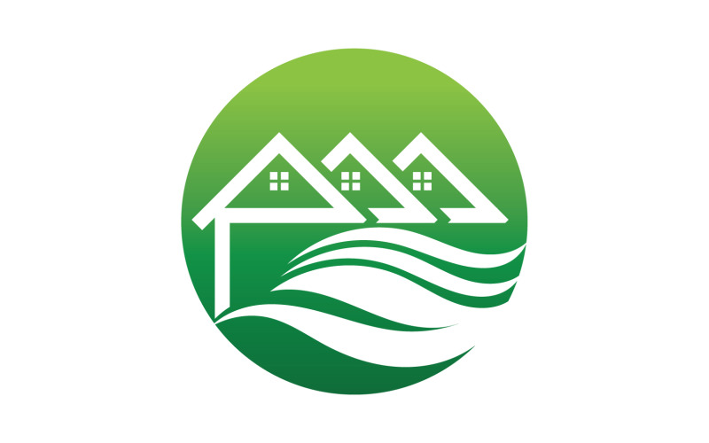 green house leaf go green home logo vector v original