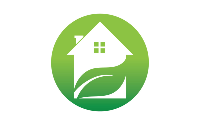 green house leaf go green home logo vector v original