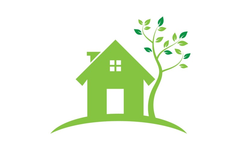green house leaf go green home logo vector v original