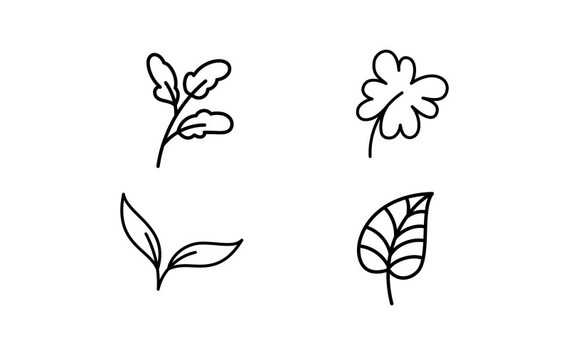 green leaf logo vector symbol v original