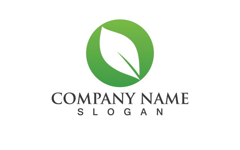 green leaf nature eco logo vector v original