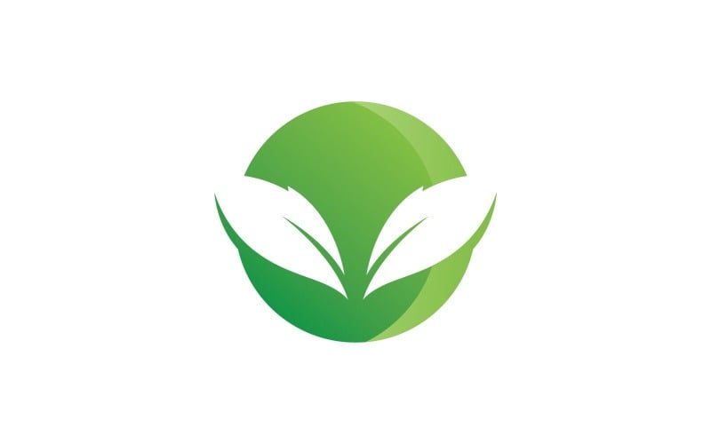 green leaf nature vector logo design template v original