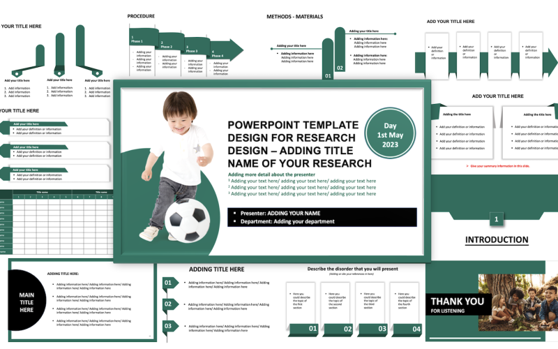 green powerpoint template original