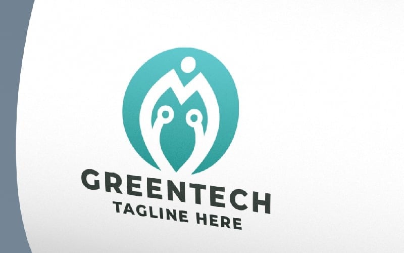 green tech pro logo template original