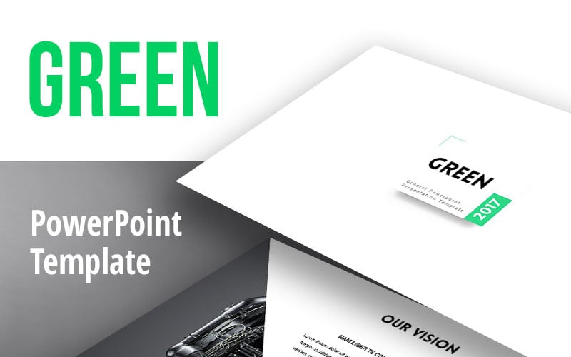 green powerpoint template original