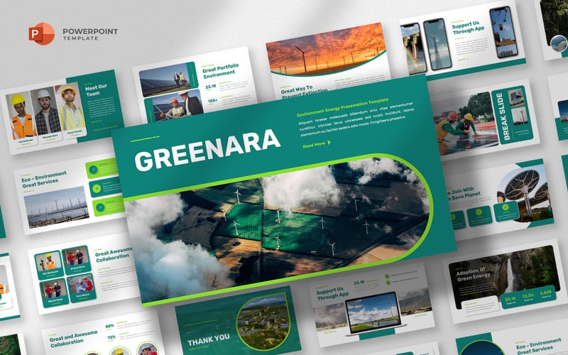greenara environment powerpoint template original
