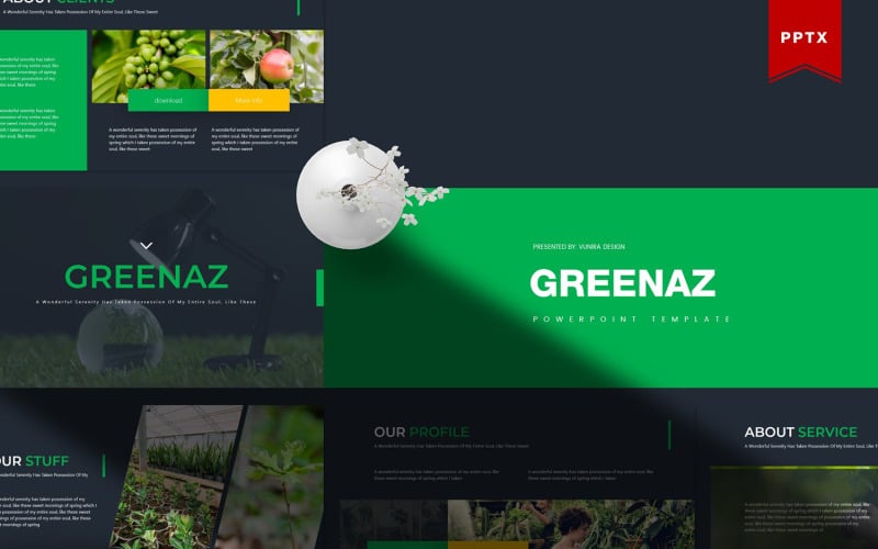 greenaz powerpoint template original