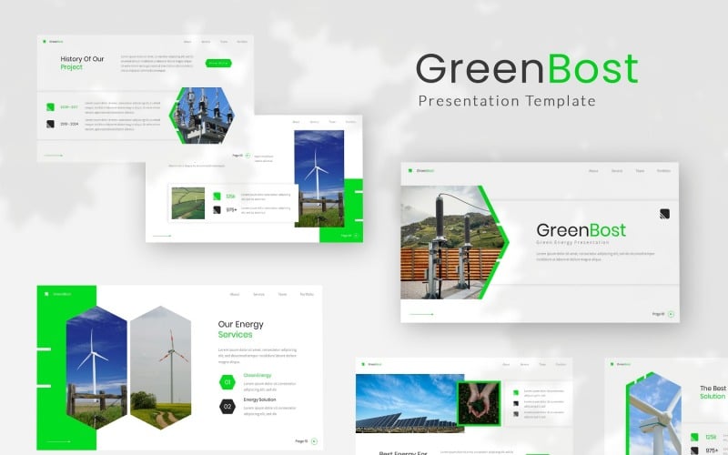 greenboost green energy powerpoint template original