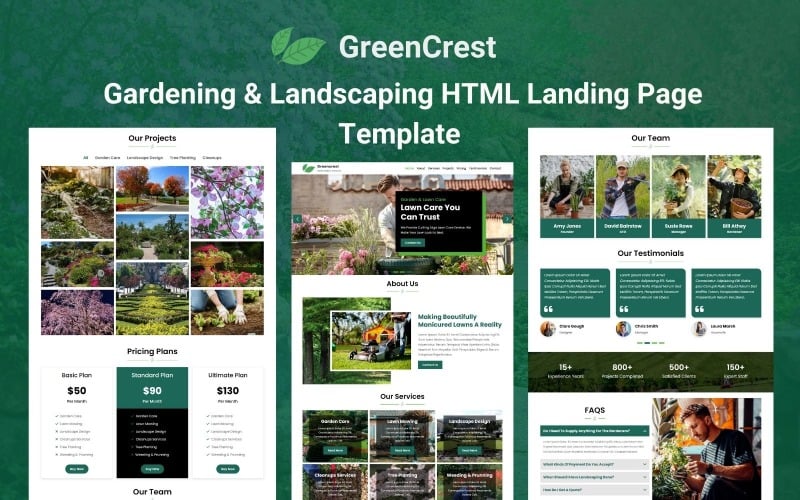 greencrest gardening and landscaping html landing page template original