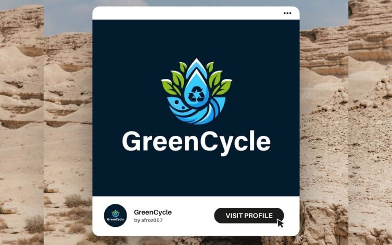 greencycle logo template perfect eco friendly recycle amp nature branding original