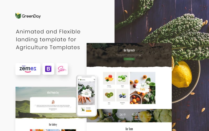 greenday organic farm landing page template original