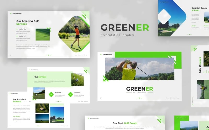 greener golf powerpoint template original