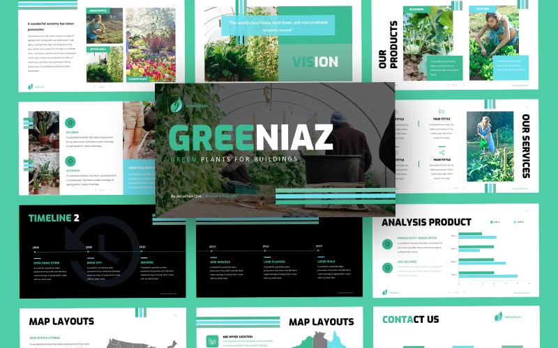 greeniaz planting services powerpoint template original