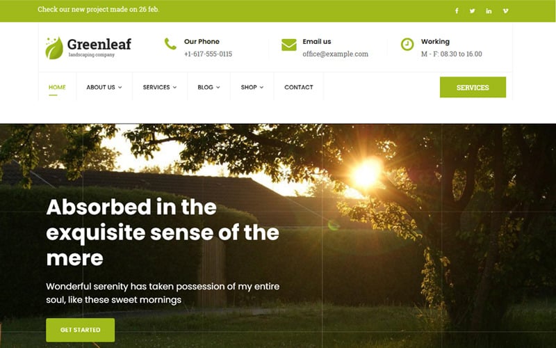 greenleaf gardening lawn amp landscaping joomla template original