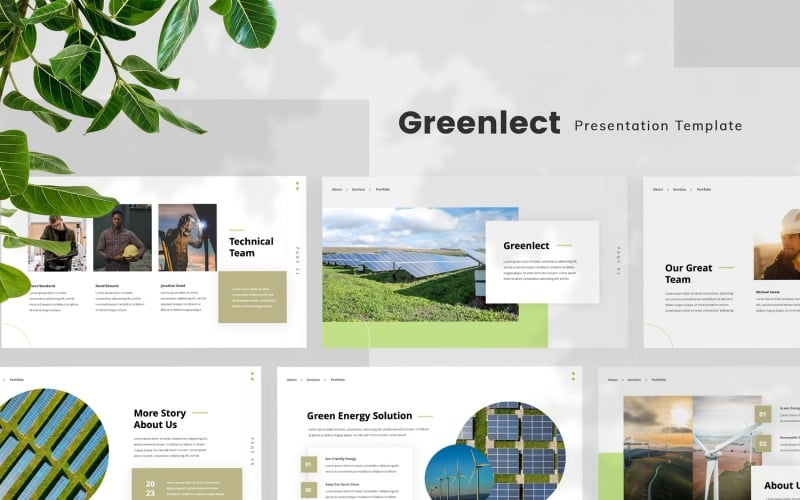greenlect renewable energy powerpoint template original