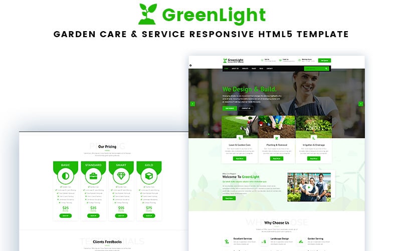greenlight garden care amp service landing page template original