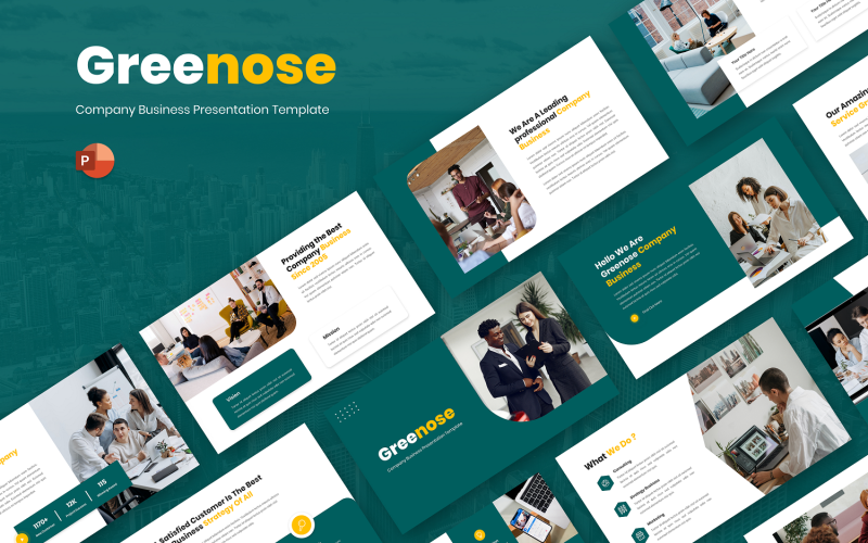 greenose company business powerpoint template original